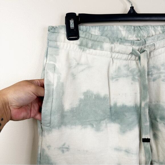TALENTLESS Sweatpants Womens Small Tiger Wash Blue Spruce Tie Dye Stripe Cotton - Picture 6 of 10